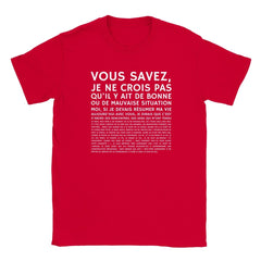 T-shirt unisexe "Vous savez..." - Mister Shirt - Print Material